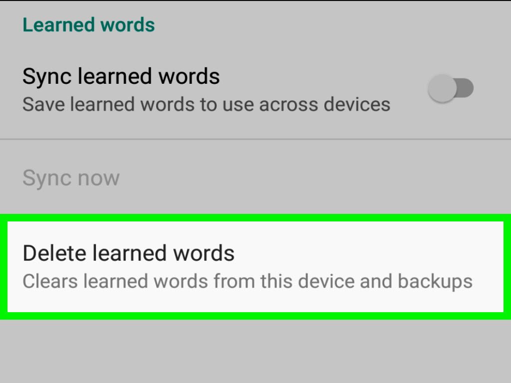 How to Remove Learned Words From Samsung Tablets? - Gajotres