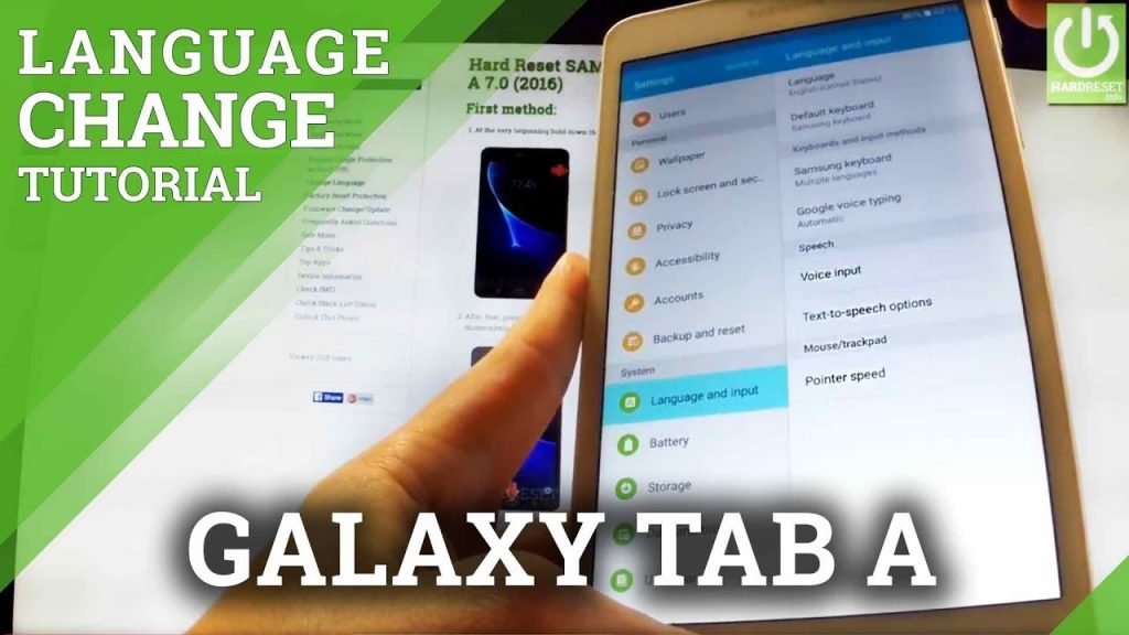 How To Change Language On A Samsung Tablet