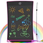 Guyucom 8.5-Inch Lcd Writing Tablet Colorful Screen Doodle Board Electronic Digital Drawing Pad With Lock Button For Kids Adults(Pink)